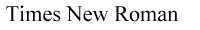 Times New Roman
